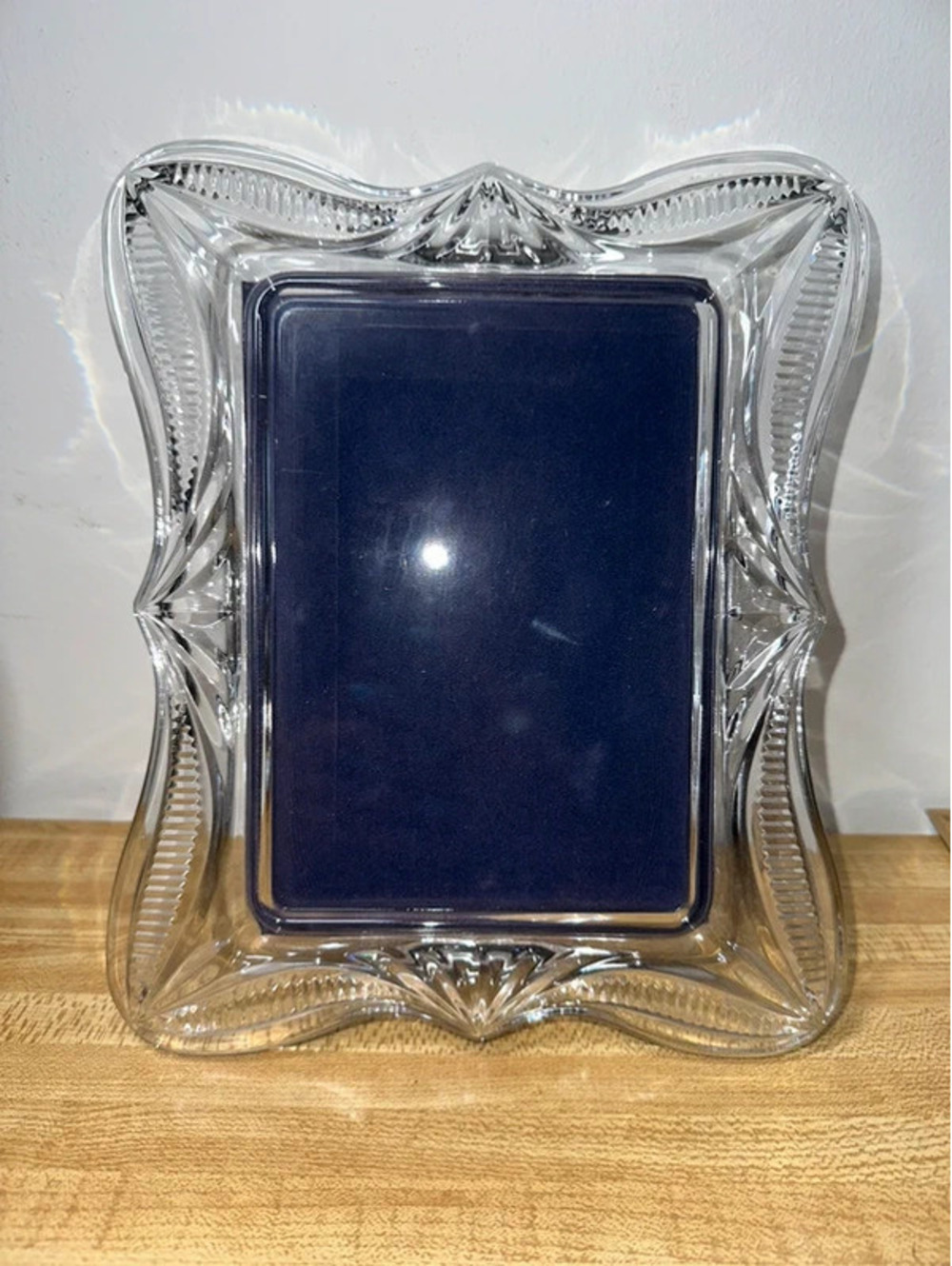 Mikasa Crystal Clear Glass Picture Frame 8x10 Vintage 90s